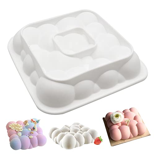 Mousse Kuchenform Quadratische Silikon Backform Mousse Silikonform Kuchenform Silikonform zum Quadratische Mousse Clouds Silikonform Quadratisch Mousse Cake Backform Weiß für Muffin Kuchen Cupcake von Cosmpeak