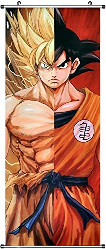 CosplayStudio Großes Dragon Ball Rollbild | Kakemono aus Stoff | Poster 100x40cm | Motiv: Super-Saiyajin CosplayStudio Großes Dragon Ball Rollbild | Kakemono aus Stoff | Poster 100x40cm | Motiv: Super-Saiyajin von CosplayStudio