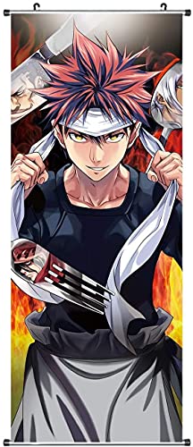 CosplayStudio Großes Food Wars! Shokugeki no Soma Rollbild aus Stoff | Kakemono 100x40cm | Motiv: Soma Yukihira von CosplayStudio