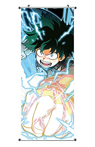 CosplayStudio Großes My Hero Academia Rollbild | Kakemono aus Stoff | Poster 100x40cm | Motiv: Izuku Midoriya von CosplayStudio