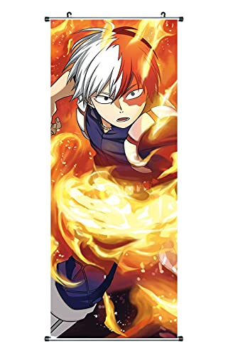 CosplayStudio Großes My Hero Academia Rollbild | Kakemono aus Stoff | Poster 100x40cm | Motiv: Shoto Todoroki von CosplayStudio