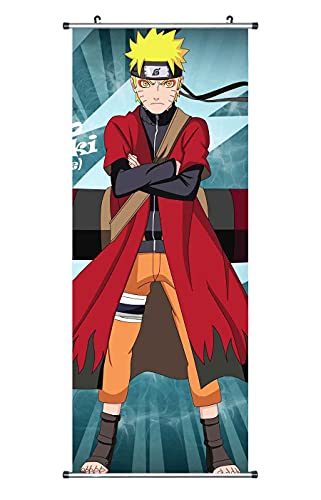 CosplayStudio Großes Naruto Rollbild/Kakemono aus Stoff | Poster 100x40cm | Motiv: Naruto Uzumaki von CosplayStudio