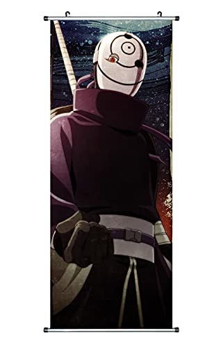 CosplayStudio Großes Naruto Rollbild/Kakemono aus Stoff | Poster 100x40cm | Motiv: Obito Uchiha/Tobi von CosplayStudio