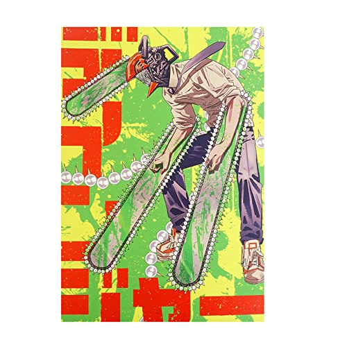 CosplayStudio Hochwertiges Chainsaw Man Wandbild mit Denji | Kettensägenteufel auf Hartschaumplatte | Denji Poster | Chainsaw Devil | 30x42cm von CosplayStudio