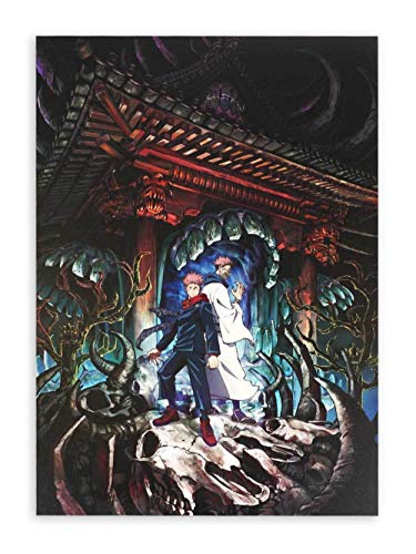 CosplayStudio Hochwertiges Jujutsu Kaisen Wandbild auf Hartschaumplatte | Poster 30x42cm | Motiv: Yuji & Sukuna von CosplayStudio