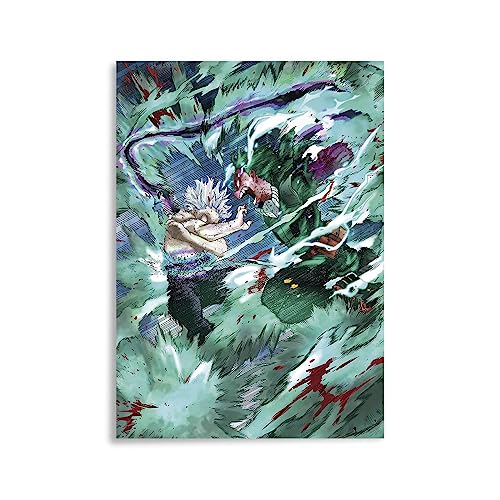 CosplayStudio Hochwertiges My Hero Academia Wandbild | Shounen Anime Hartschaumplatte | Boku no Hero Academia | Deku vs Shigaraki Tomura | 30x42cm von CosplayStudio