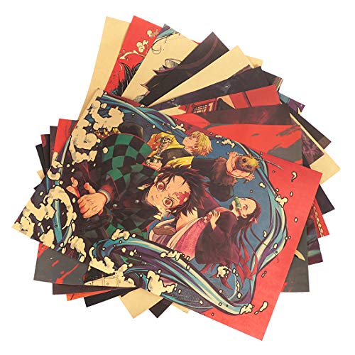 CosplayStudio Kimetsu no Yaiba Vintage Poster Set | Demon S. Retro Plakate I 10 STK. I 50x35cm von CosplayStudio