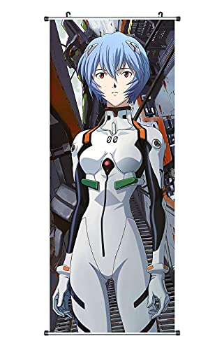 CosplayStudio Neon Genesis Evangelion Rollbild | Kakemono aus Stoff | Poster 100x40cm | Motiv: Rei Ayanami von CosplayStudio