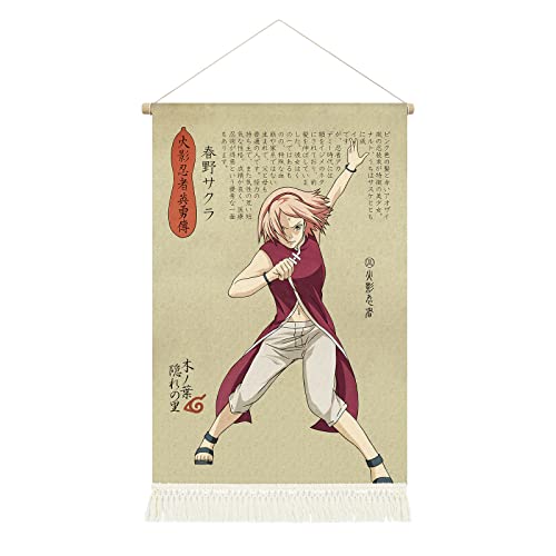 CosplayStudio Ninja Anime Rollbild/Kakemono aus Stoff | Anime Poster | 39x65cm | Motiv: Sakura Haruno CosplayStudio Ninja Anime Rollbild/Kakemono aus Stoff | Anime Poster | 39x65cm | Motiv: Sakura Haruno von CosplayStudio
