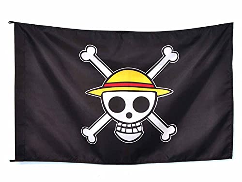 One Piece Flagge mit Jolly Roger | Fahne der Strohhutbande von Monkey D. Ruffy | 97x64 cm von CosplayStudio