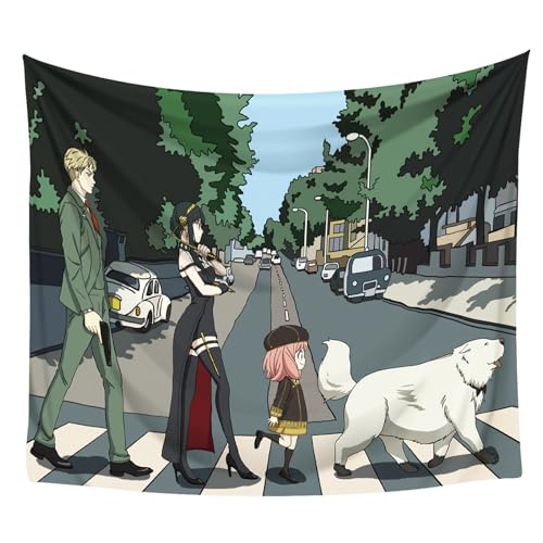 CosplayStudio Spy X Wandteppich | 130 x 145 cm | Wandbehang mit Family Forger | Agent Twilight Tapisserie | Inkl. Befestigungsmaterial von CosplayStudio