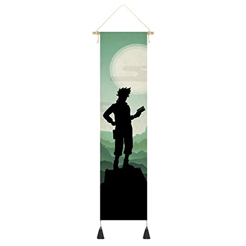 CosplayStudio Hochwertiges Naruto Rollbild aus Stoff mit Schattenriss | Kakemono 142x33cm | Inkl. Haken | Motiv: Kakashi Hatake CosplayStudio Hochwertiges Naruto Rollbild aus Stoff mit Schattenriss | Kakemono 142x33cm | Inkl. Haken | Motiv: Kakashi Hatake von CosplayStudio