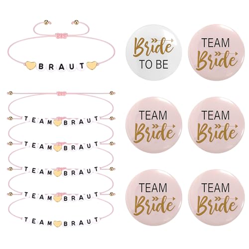12 Stück JGA Armbänder Frauen JGA Braut Button JGA Armbänder Set JGA mit Button Team Braut JGA Deko Frauen für Junggesellenabschied Frauen Hochzeit Armbänder Accessoire 12 Stück JGA Armbänder Frauen JGA Braut Button JGA Armbänder Set JGA mit Button Team Braut JGA Deko Frauen für Junggesellenabschied Frauen Hochzeit Armbänder Accessoire von Cosswe