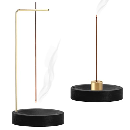 2-in-1 Räucherstäbchenhalter,Handgefertigte Holz Rund Basis Räucherstäbchen Halterung,Räucherstäbchen Halterung mit Kegel Spule,9 Loch Incense Holder Räuchergefäß für Meditation Yoga Heimbüro Deko 2-in-1 Räucherstäbchenhalter,Handgefertigte Holz Rund Basis Räucherstäbchen Halterung,Räucherstäbchen Halterung mit Kegel Spule,9 Loch Incense Holder Räuchergefäß für Meditation Yoga Heimbüro Deko von Cosswe
