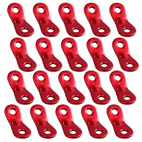 20 Stück Aluminiumlegierung Abspannleine Zeltleinenspanner Abspannleine Zelt Seil Schnureinsteller Zeltspanner für Zelt Wandern Camping Bohrung(rot) von Cosswe