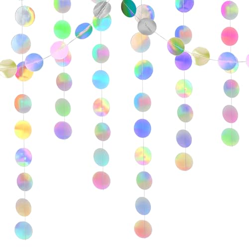 4 Stück 4 Meter Runde Papier Girlande Bunt,Cosswe Hängende Bunt Glitzer Papier Circle Dots Garland für Geburtstage Karneval Jubiläen Party Deko 4 Stück 4 Meter Runde Papier Girlande Bunt,Cosswe Hängende Bunt Glitzer Papier Circle Dots Garland für Geburtstage Karneval Jubiläen Party Deko von Cosswe