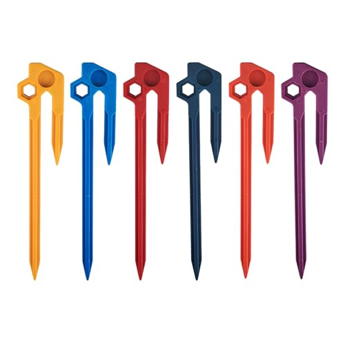 Cosswe Regenbogen Baustein Zelt Pfähle 20 cm Kunststoff Zelt Heringe - 6 Pcs bunt Heavy - Duty Nylon Zelt Heringe für Camping Cosswe Regenbogen Baustein Zelt Pfähle 20 cm Kunststoff Zelt Heringe - 6 Pcs bunt Heavy - Duty Nylon Zelt Heringe für Camping von Cosswe