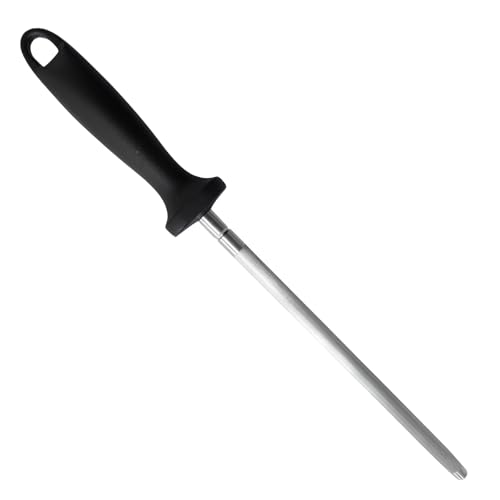 Messerschärfer 8-Zoll-Kohlenstoffstahl Wetzstahl Wetzstahl für Messer Profi Messer Stahl Ergonomischer Griff mit hängenden Löchern, verwendet für die tägliche Wartung von Küchenmessern von Cosswe