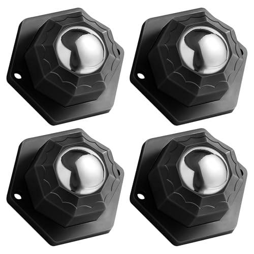 Cosswe Möbelrollen Flach, 4 Stück Kugelrollen Universal 360 Moving Metall Wheels Selbstklebendes Kugelrollen für Transport von Möbeln, Waren Möbel Elektrogeräte Aufbewahrungsboxen (20mm) von Cosswe