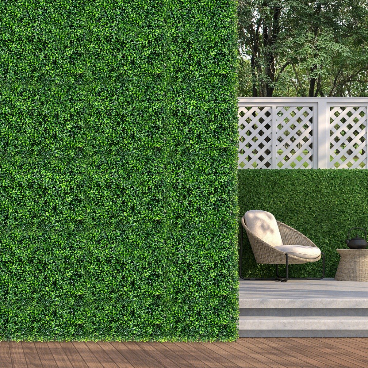 12 Stück Künstliche Hecke Pflanzenwand 50 x 50 cm Paneele mit Buchsbaum-Blättern Grün 12 Stück Künstliche Hecke Pflanzenwand 50 x 50 cm Paneele mit Buchsbaum-Blättern Grün von Costway