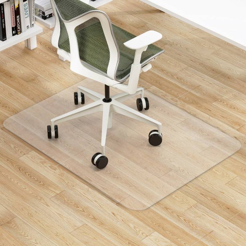 120 x 90 cm Bürostuhlunterlage Transparente PVC-Bodenschutzmatte Bodenschutzmatte 120 x 90 cm Bürostuhlunterlage Transparente PVC-Bodenschutzmatte Bodenschutzmatte von Costway