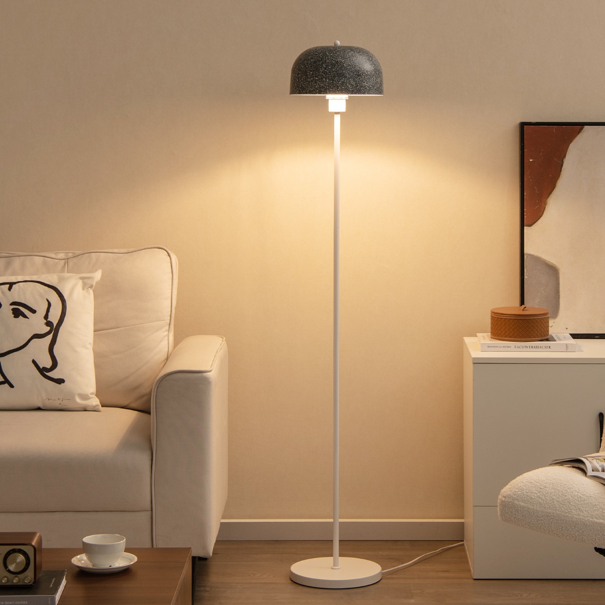 146 cm Stehlampe mit Fußschalter & E27-Glühlampensockel & Lampenschirm Stehleuchte 146 cm Stehlampe mit Fußschalter & E27-Glühlampensockel & Lampenschirm Stehleuchte von Costway