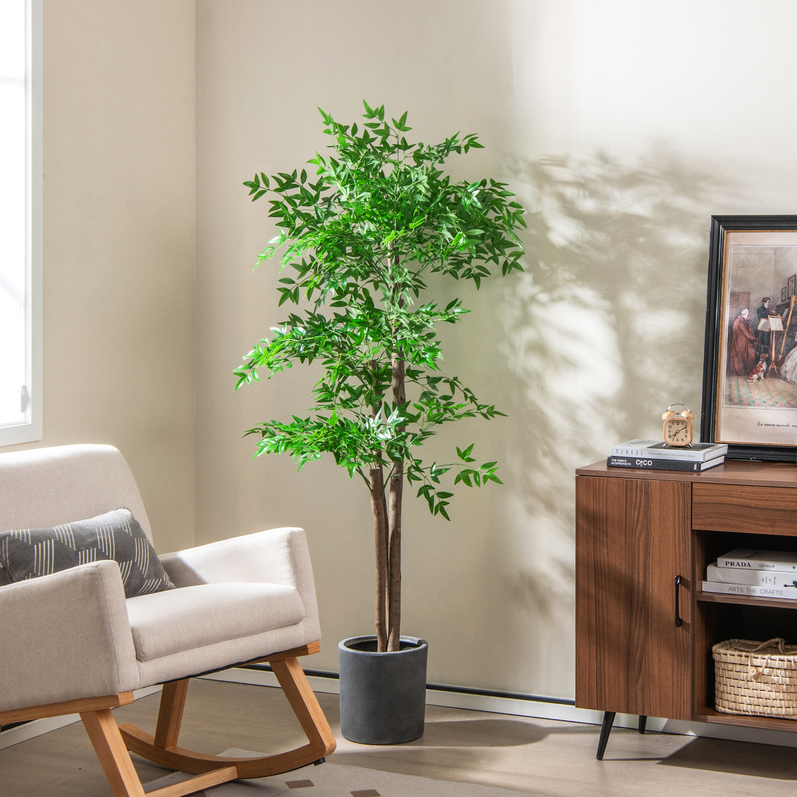 150 cm Künstliche Pflanze Bambus Kunstbaum mit Topf Kunstpflanze Bambusbaum Dekobaum 150 cm Künstliche Pflanze Bambus Kunstbaum mit Topf Kunstpflanze Bambusbaum Dekobaum von Costway