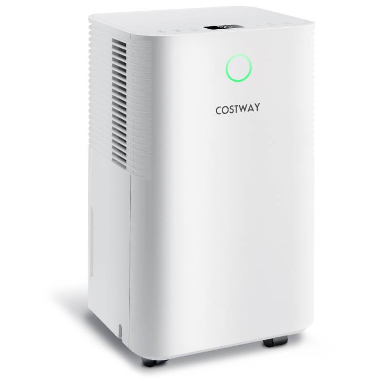 15㎡ Entfeuchter 15L Entfeuchter mit 3 Modi Mobile Luftentfeuchter 25,5 x 22 x 45 cm Weiß von Costway