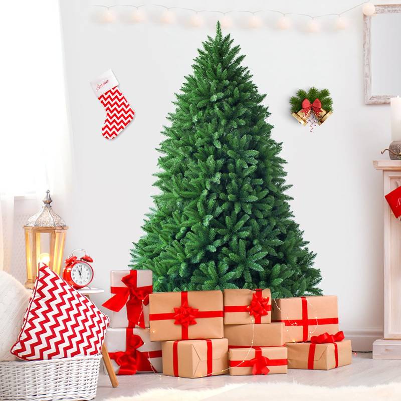 180 cm Künstlicher Weihnachtsbaum Christbaum PVC Nadeln Kunstbaum Grün von Costway