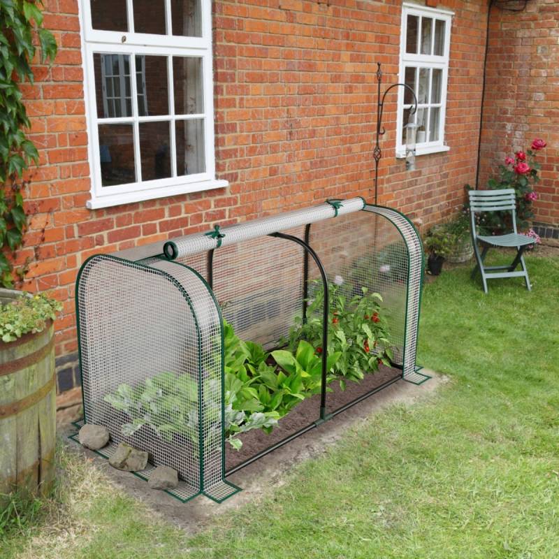 2 in 1 Mini Gewächshaus mit Aufrollbarer Reißverschlusstür PE-Abdeckung für Hochbeet Weiß 2 in 1 Mini Gewächshaus mit Aufrollbarer Reißverschlusstür PE-Abdeckung für Hochbeet Weiß von Costway