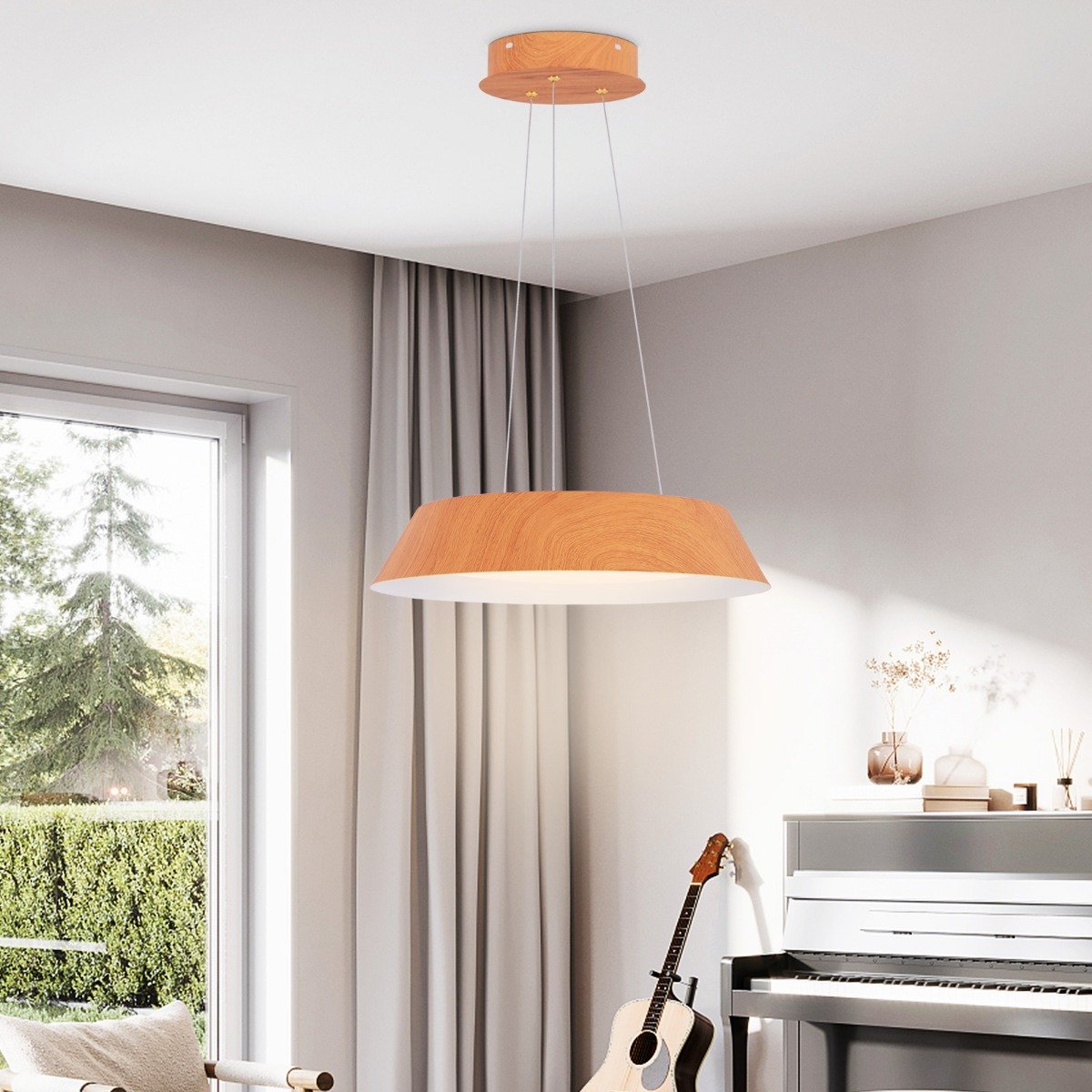 21W LED Deckenleuchte energiesparend Deckenlampe mit Holzmaserung Metallrahmen Natur 21W LED Deckenleuchte energiesparend Deckenlampe mit Holzmaserung Metallrahmen Natur von Costway