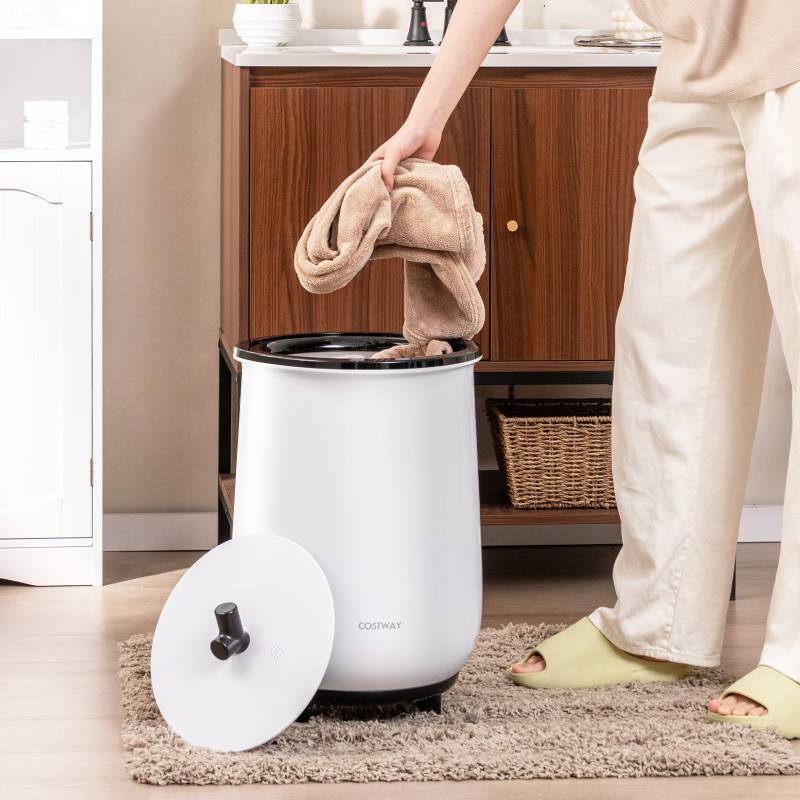 23L Elektrischer Handtuchwärmer mit 3 Heizstufen Handtuchtrockner Wärmegerät Schwarz von Costway