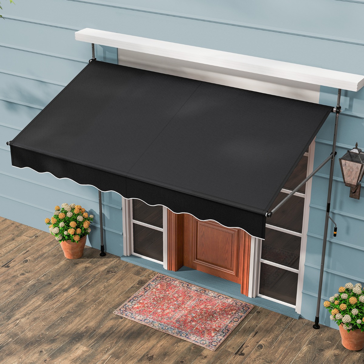 250 cm Balkonmarkise ohne Bohren mit Handkurbel Höhenverstellbare & Klemmmarkise Schwarz 250 cm Balkonmarkise ohne Bohren mit Handkurbel Höhenverstellbare & Klemmmarkise Schwarz von Costway