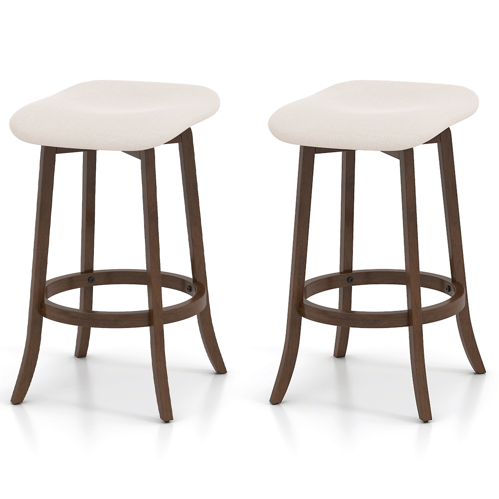 2er Set Barhocker mit Gepolsterten Sitzen Drehbarer Thekenhocker Sitzhocker Braun 2er Set Barhocker mit Gepolsterten Sitzen Drehbarer Thekenhocker Sitzhocker Braun von Costway