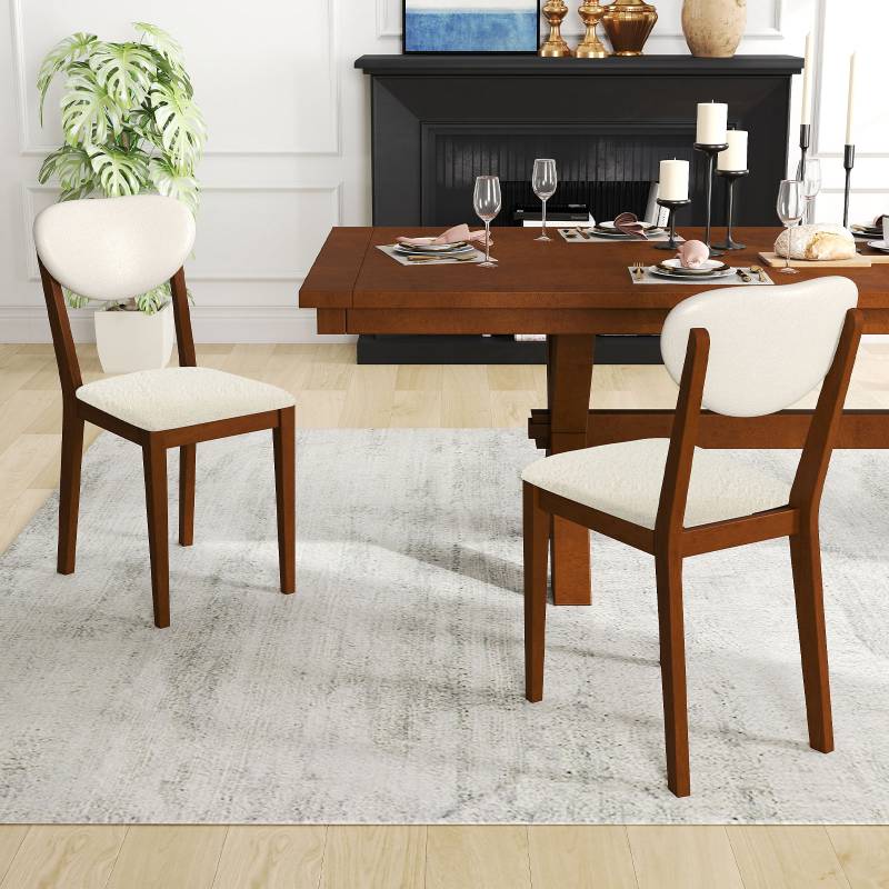 2er Set Esszimmerstühle mit Gepolstertem Sitz & 180 kg Tragkraft Küchenstühle Essstuhl von Costway