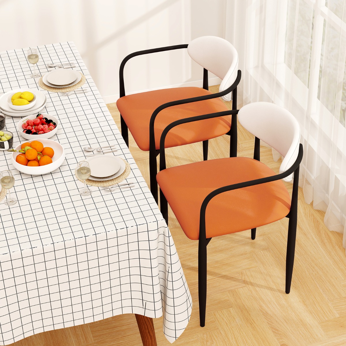 2er Set Esszimmerstühle mit Gepolstertem Sitz & Rückenlehne Polsterstuhl Küchenstühle 2er Set Esszimmerstühle mit Gepolstertem Sitz & Rückenlehne Polsterstuhl Küchenstühle von Costway