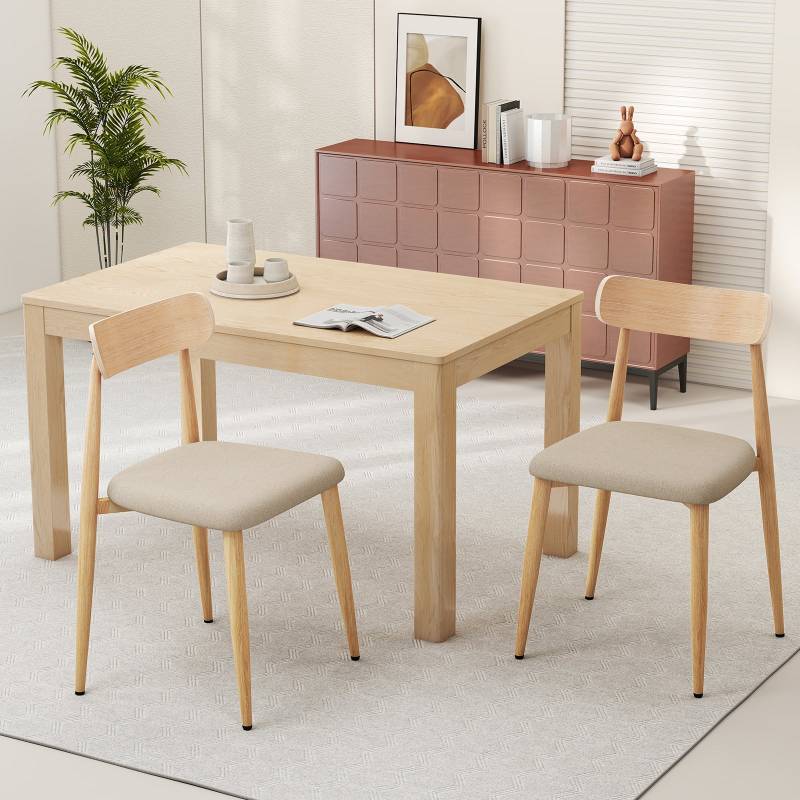 2er Set Esszimmerstühle mit Geschwungener Rückenlehne Gepolsterter Küchenstuhl Essstuhl von Costway