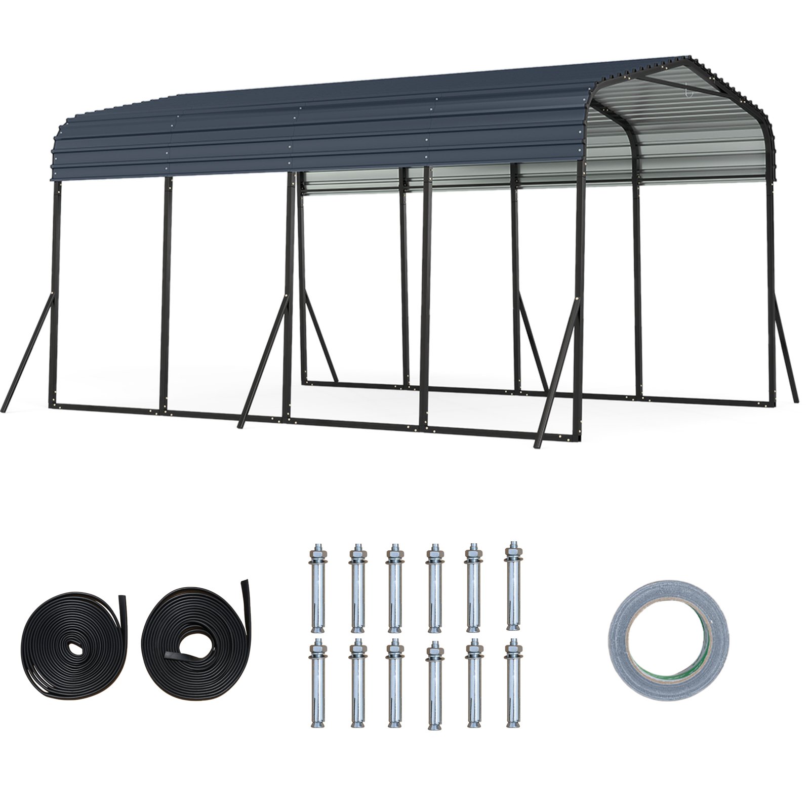 440 x 300 cm Carport Zeltgarage Wasserdichtes Garagezelt Auto Unterstand Lagerzelt Partyzelt von Costway