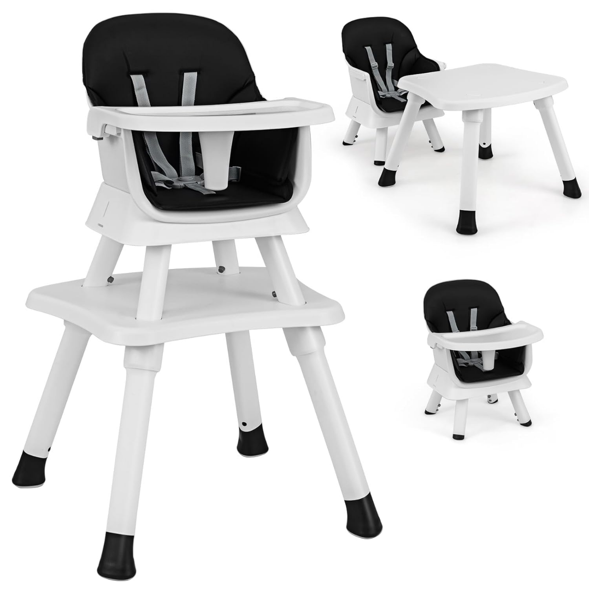6-in-1 Babyhochstuhl Hochstuhl & Essstuhl & Lerntisch Babystuhl Kombihochstuhl Schwarz 6-in-1 Babyhochstuhl Hochstuhl & Essstuhl & Lerntisch Babystuhl Kombihochstuhl Schwarz von Costway
