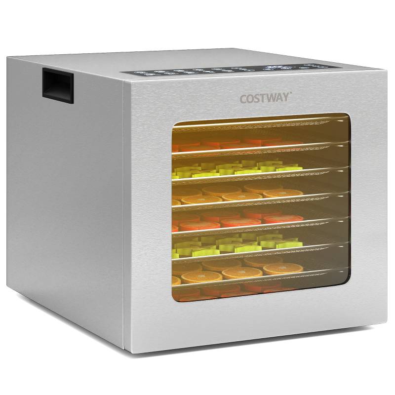 850W Dörrautomat mit 8 Einlegefächer Dörrgerät mit 48H Timer & 35℃-75℃ Temperaturregler Silber 850W Dörrautomat mit 8 Einlegefächer Dörrgerät mit 48H Timer & 35℃-75℃ Temperaturregler Silber von Costway