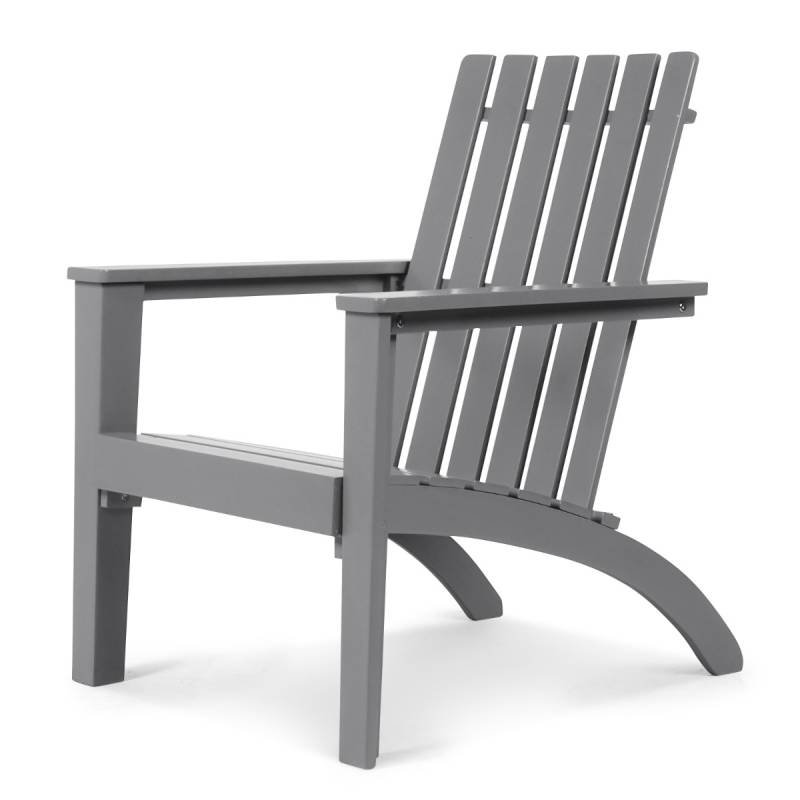 Adirondack Stuhl Adirondack Chair aus Akazienholz Gartensessel bis 160 kg Grau von Costway