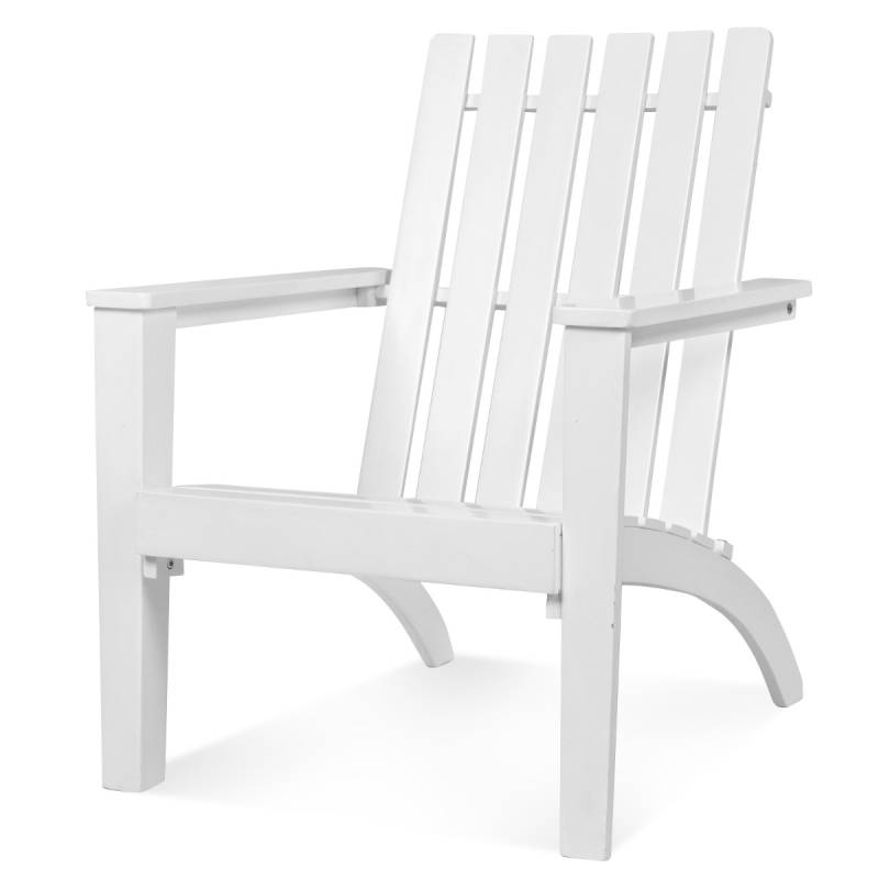 Adirondack Stuhl Adirondack Chair aus Akazienholz Gartensessel bis 160 kg Weiß von Costway