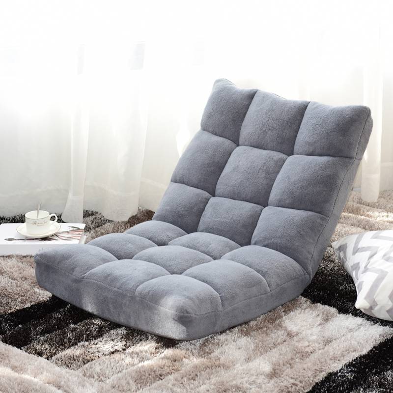 Bodenstuhl Faltbares Lazy Sofa Faul Tatami Bodenkissen Schwarz/Grau/Kaffeebraun-Grau von Costway