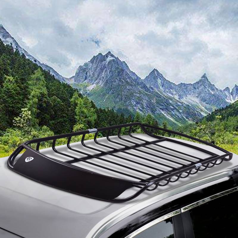 Dachkorb Universal Aerodynamisches Design Auto Dachgepäckträger 120 x 98 x 17 cm Schwarz von Costway