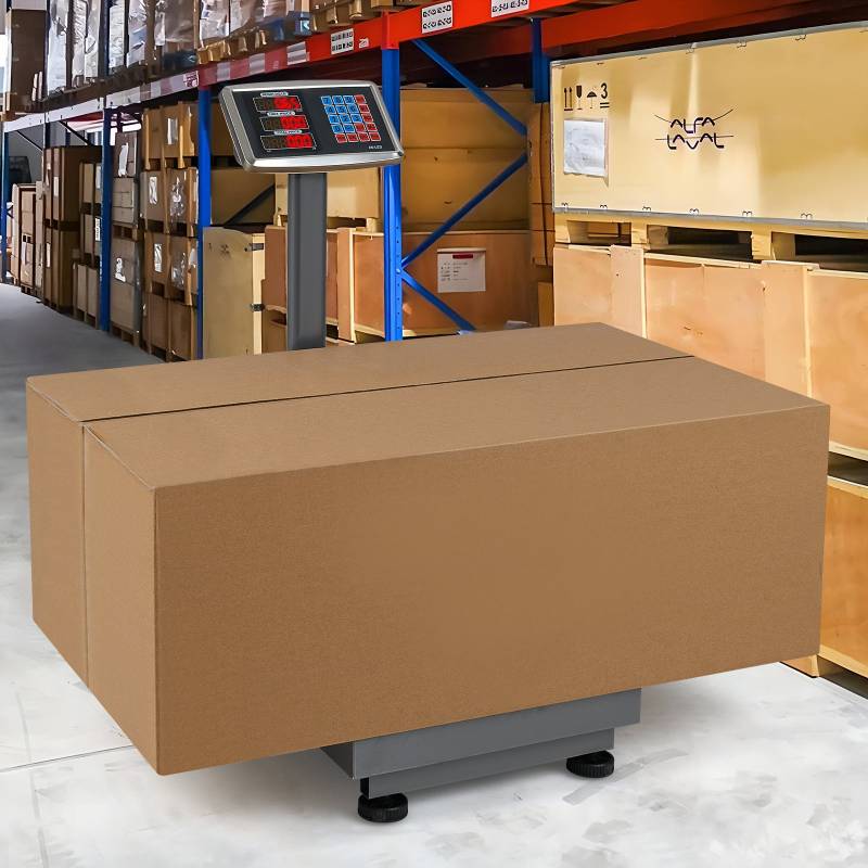 Digitale Plattformwaage 300kg / 50g Paketwaage mit Preisrechner LB/KG multifunktionale Ladenwaage Silber von Costway