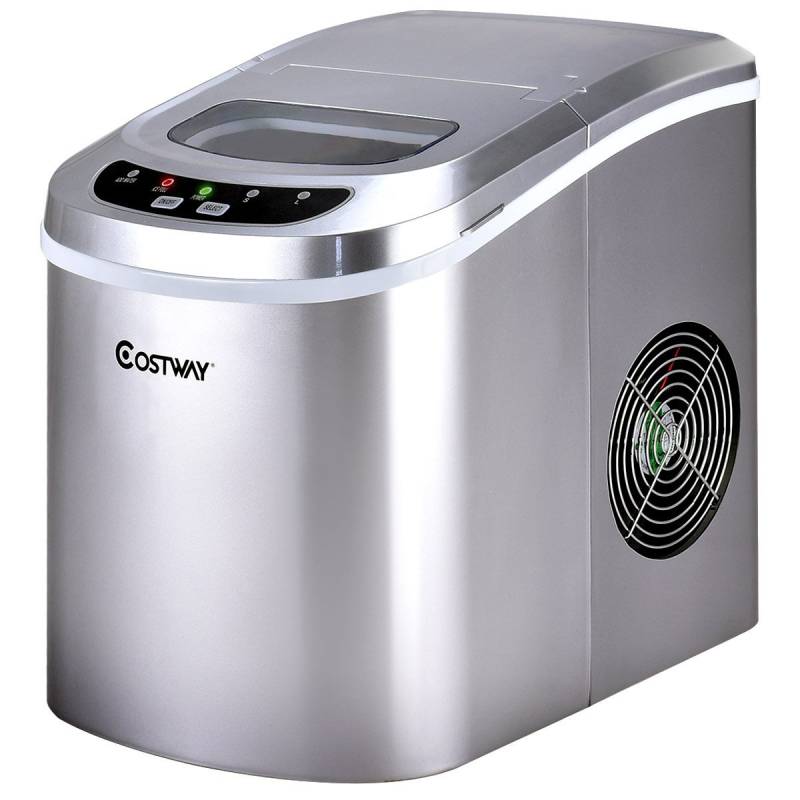 Eiswürfelmaschine Eismaschine Eiswürfelbereiter inkl. Eiswürfelschaufel Silber von Costway