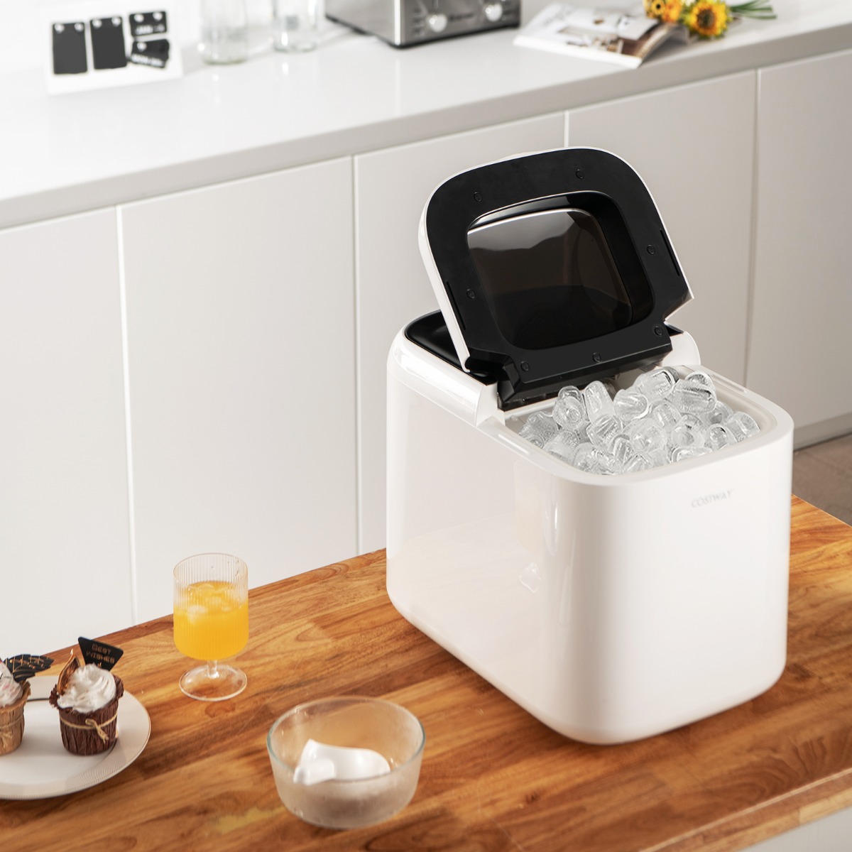 Eiswürfelmaschine Ice Maker Eismaschine Eiswürfelbereiter 2L Wassertank Weiß Eiswürfelmaschine Ice Maker Eismaschine Eiswürfelbereiter 2L Wassertank Weiß von Costway