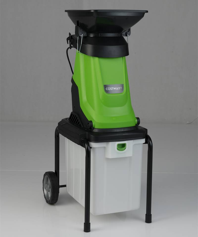 Elektrischer Häcksler 3000 W Gartenhäcksler mit 50 L Auffangbehälter 45 mm Schnittdurchmesser Einfülltrichter Räder Grün Elektrischer Häcksler 3000 W Gartenhäcksler mit 50 L Auffangbehälter 45 mm Schnittdurchmesser Einfülltrichter Räder Grün von Costway