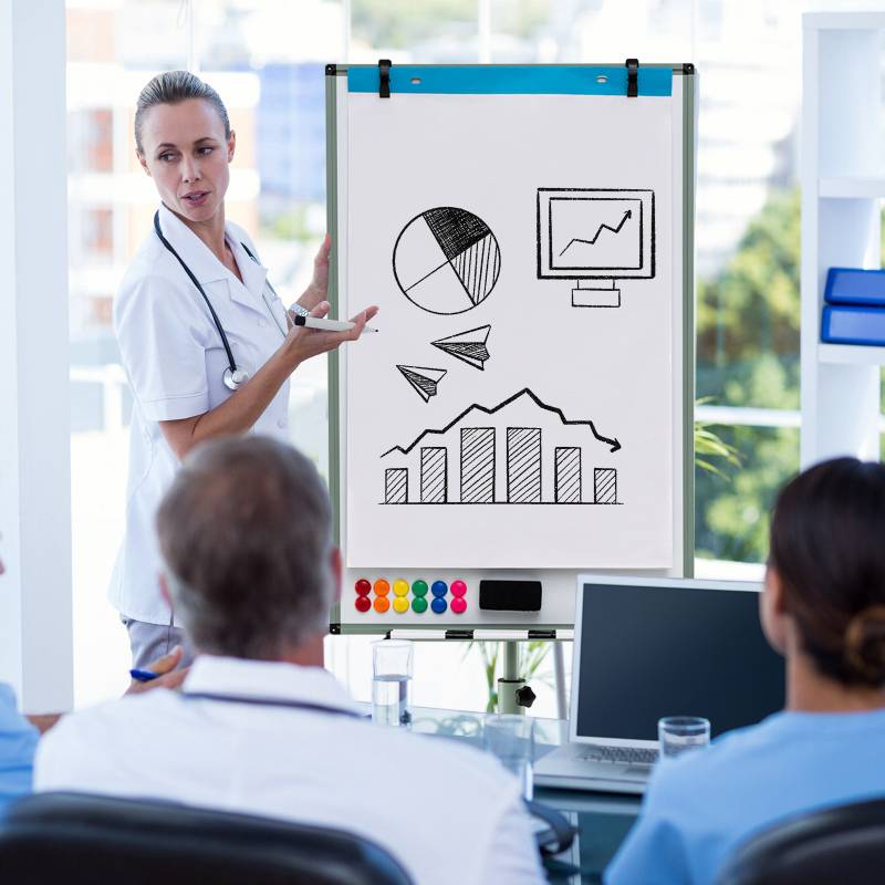 Flipchart Ständer auf Rollen mit Magneten & Markern Höhenverstellbares Whiteboard Grün von Costway