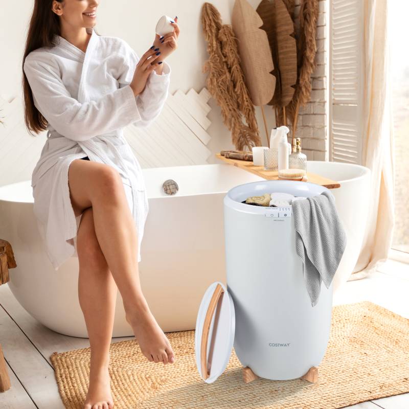 Handtuchwärmer großer Deckenwärmer 20 L mit Timer & automatischer Abschaltung 15/30/45/60 Minuten Einstellungen Grau von Costway